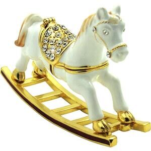 Objet d'Art Fine Collectible "Angelique” Rocking Horse # 430 Trinket Pill Box